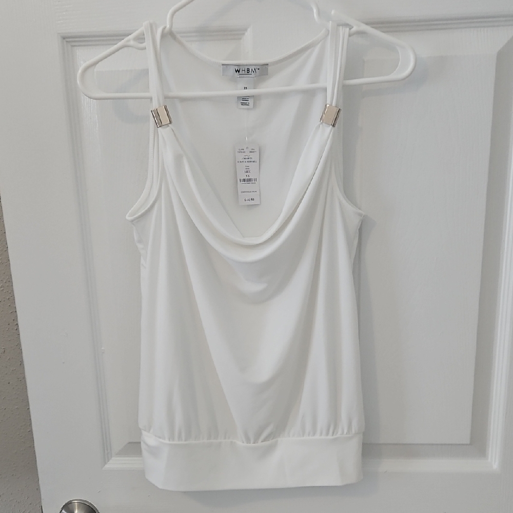 White Draped Women's Top